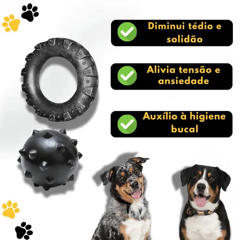 Kit 4 Mordedores Brinquedo Maciço Para Pet Cachorros Grande